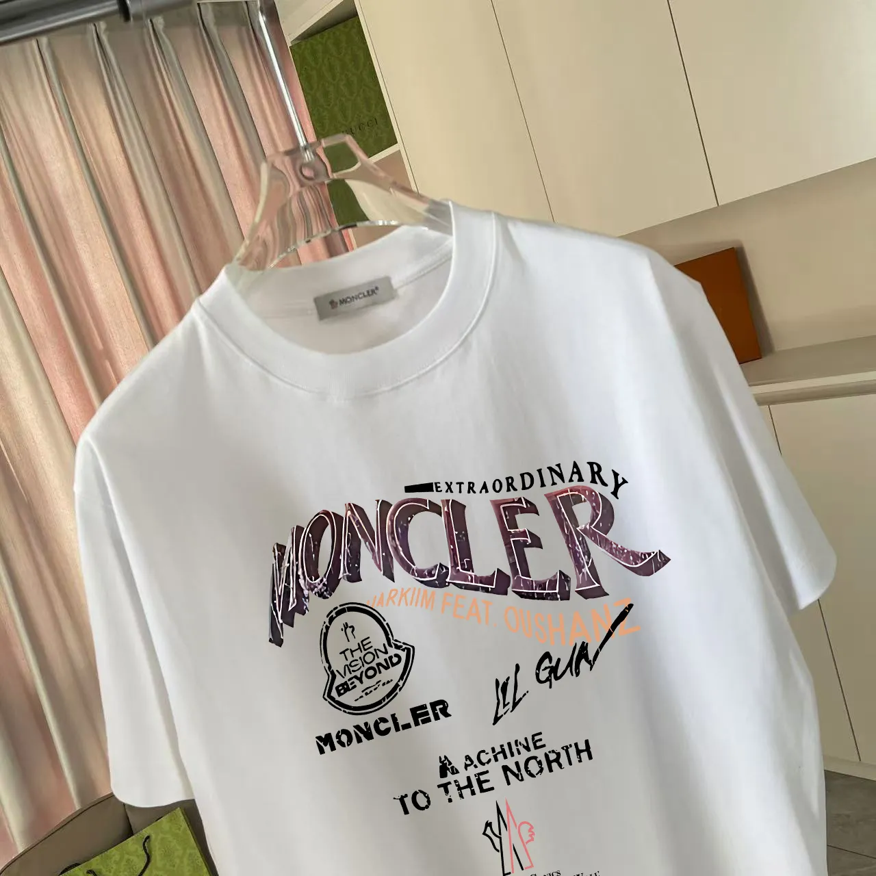 Moncle* 2025 New Arrival logo 300 t Same Style Size：S M L XL XXL ：Black White Red Gray